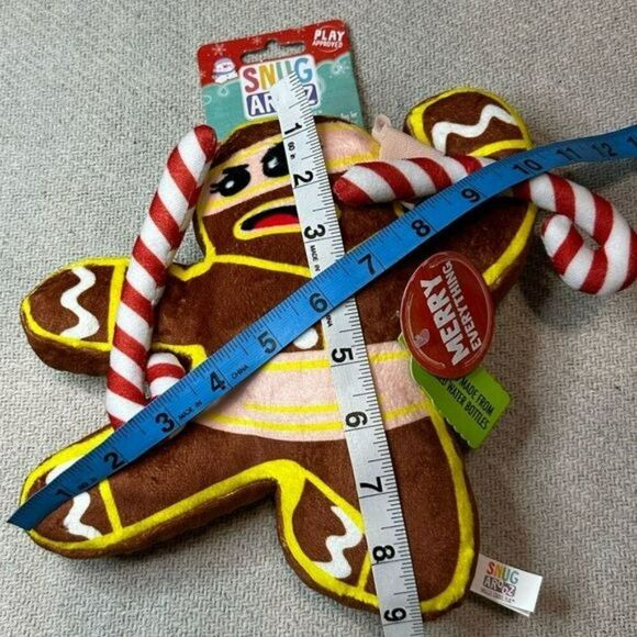 Christmas Candy Cane Gingerbread Ninja Dog Toy NWT Cute Funny Gift Puppy - Picture 5 of 5
